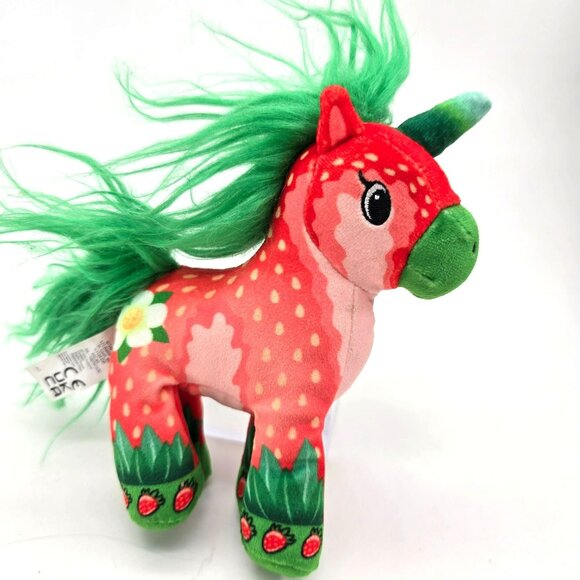Pop Art Berrylicious Unicorn Plush Toy 6" Stuffed Animal Red Green NWT jj3725 - Picture 2 of 8